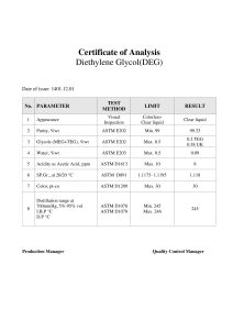 DEG – Diethylene Glycol